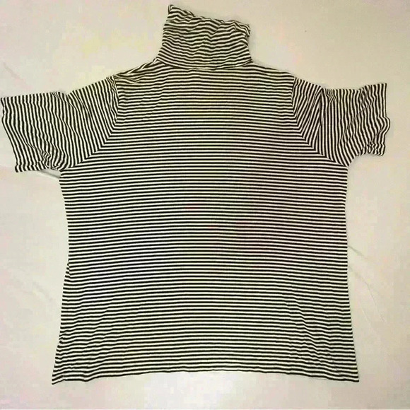Micheal Kors So So  Soft Striped Shortsleeved Turtleneck Top Size 3X - Picture 3 of 9
